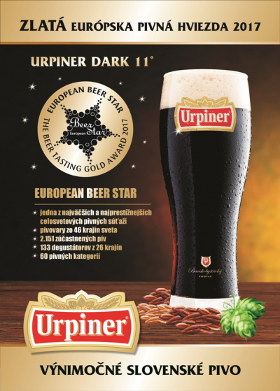 Vítěz European Beer Star 2017 v kategorii Bohemian Style Schwarzbier